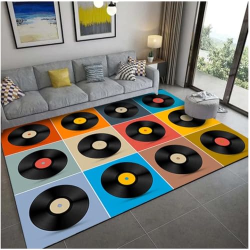 Retro Cd Schallplatte Teppich Vinyl Disc Wohnzimmer Sofa Couchtisch Fußmatte Zuhause Personalisiert Garderobe Dekorative Bodenmatte 80X150Cm Retro Cd Schallplatte Teppich Vinyl Disc Wohnzimmer Sofa Couchtisch Fußmatte Zuhause Personalisiert Garderobe Dekorative Bodenmatte 80X150Cm von SHAOPENGA