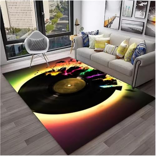 Retro Vinyl Schallplatte Musik Kunst Teppich Für Zuhause Wohnzimmer Schlafzimmer Sofa Fußmatte Dekor Bereich Teppich rutschfeste Bodenmatte 60X90Cm Retro Vinyl Schallplatte Musik Kunst Teppich Für Zuhause Wohnzimmer Schlafzimmer Sofa Fußmatte Dekor Bereich Teppich rutschfeste Bodenmatte 60X90Cm von SHAOPENGA