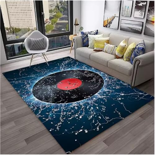 Retro Vinyl Schallplatte Musik Kunst Teppich Für Zuhause Wohnzimmer Schlafzimmer Sofa Fußmatte Dekor Bereich Teppich rutschfeste Bodenmatte 80X120Cm Retro Vinyl Schallplatte Musik Kunst Teppich Für Zuhause Wohnzimmer Schlafzimmer Sofa Fußmatte Dekor Bereich Teppich rutschfeste Bodenmatte 80X120Cm von SHAOPENGA