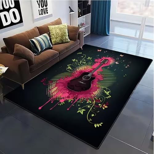 SHAOPENGA Bunte Musik Gitarre Melodie Teppiche Für Wohnzimmer Rutschfester Bereich Teppich Schlafzimmer Nachttisch Home Decor Bodenmatte 60X90Cm SHAOPENGA Bunte Musik Gitarre Melodie Teppiche Für Wohnzimmer Rutschfester Bereich Teppich Schlafzimmer Nachttisch Home Decor Bodenmatte 60X90Cm von SHAOPENGA