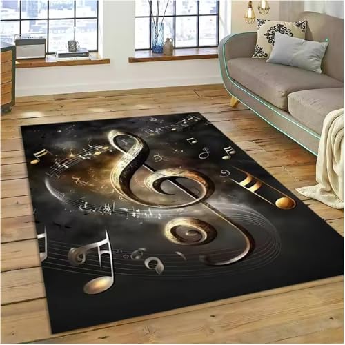 SHAOPENGA Bunte Musiknote Musik Score Teppich Für Zuhause Wohnzimmer Schlafzimmer Sofa Fußmatte Dekor Teppich Anti-Rutsch Matte 160X230Cm SHAOPENGA Bunte Musiknote Musik Score Teppich Für Zuhause Wohnzimmer Schlafzimmer Sofa Fußmatte Dekor Teppich Anti-Rutsch Matte 160X230Cm von SHAOPENGA