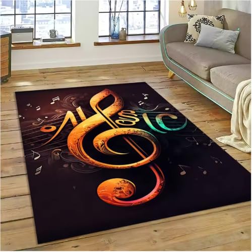 SHAOPENGA Bunte Musiknote Musik Score Teppich Für Zuhause Wohnzimmer Schlafzimmer Sofa Fußmatte Dekor Teppich Anti-Rutsch Matte 160X230Cm SHAOPENGA Bunte Musiknote Musik Score Teppich Für Zuhause Wohnzimmer Schlafzimmer Sofa Fußmatte Dekor Teppich Anti-Rutsch Matte 160X230Cm von SHAOPENGA