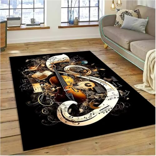 SHAOPENGA Bunte Musiknote Musik Score Teppich Für Zuhause Wohnzimmer Schlafzimmer Sofa Fußmatte Dekor Teppich Anti-Rutsch Matte 160X230Cm SHAOPENGA Bunte Musiknote Musik Score Teppich Für Zuhause Wohnzimmer Schlafzimmer Sofa Fußmatte Dekor Teppich Anti-Rutsch Matte 160X230Cm von SHAOPENGA