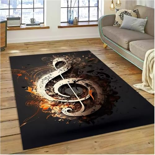 SHAOPENGA Bunte Musiknote Musik Score Teppich Für Zuhause Wohnzimmer Schlafzimmer Sofa Fußmatte Dekor Teppich Anti-Rutsch Matte 160X230Cm SHAOPENGA Bunte Musiknote Musik Score Teppich Für Zuhause Wohnzimmer Schlafzimmer Sofa Fußmatte Dekor Teppich Anti-Rutsch Matte 160X230Cm von SHAOPENGA