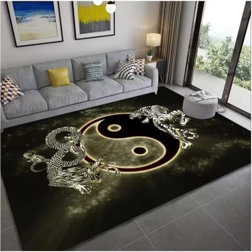 SHAOPENGA Chinesischer Drache Teppich Wohnzimmer Fußmatte Anti-Rutsch Couchtische Sofa Bereich Decoraion Fußmatten Türteppich Für Zuhause 140X200Cm SHAOPENGA Chinesischer Drache Teppich Wohnzimmer Fußmatte Anti-Rutsch Couchtische Sofa Bereich Decoraion Fußmatten Türteppich Für Zuhause 140X200Cm von SHAOPENGA