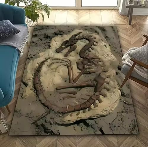 SHAOPENGA Dinosaurier Fossil Theme Teppich Eignet Sich Für Schlafzimmer Wohnzimmer Büro Langlebiger Rutschfester Großflächiger Matte Weicher Teppich 80X120Cm SHAOPENGA Dinosaurier Fossil Theme Teppich Eignet Sich Für Schlafzimmer Wohnzimmer Büro Langlebiger Rutschfester Großflächiger Matte Weicher Teppich 80X120Cm von SHAOPENGA