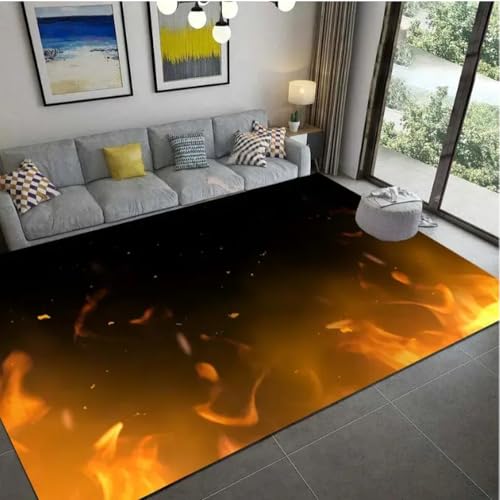 SHAOPENGA Flame Printed Carpet Area Teppiche Für Wohnzimmer Schlafzimmer Teppich Matte Bereich Teppich Nachttisch Anti-Rutsch Matte Home Decoration 50X80Cm SHAOPENGA Flame Printed Carpet Area Teppiche Für Wohnzimmer Schlafzimmer Teppich Matte Bereich Teppich Nachttisch Anti-Rutsch Matte Home Decoration 50X80Cm von SHAOPENGA