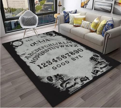 SHAOPENGA Horror Hexerei Ouija Tarot Gothic Teppich Für Zuhause Wohnzimmer Schlafzimmer Sofa Fußmatte Dekor rutschfeste Bodenmatte 80X120Cm von SHAOPENGA