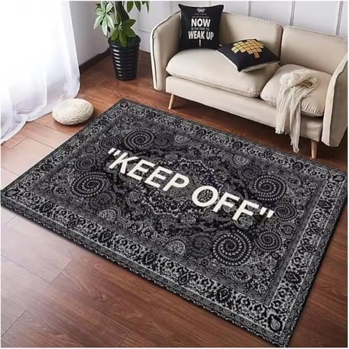 SHAOPENGA Musik Note Muster Boden Teppich Musical Teppich Rock Stil Teenager Schlafzimmer Dekor Matte Wohnzimmer Home Decor Fußmatte 160X230Cm von SHAOPENGA