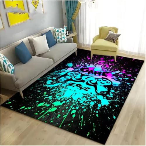 SHAOPENGA Musik Note Muster Boden Teppich Musical Teppich Rock Stil Teenager Schlafzimmer Dekor Matte Wohnzimmer Home Decor Fußmatte 50X80Cm von SHAOPENGA