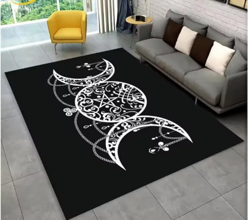 SHAOPENGA Ouija Tarot Hexerei Gothic Teppich Wohnzimmer Schlafzimmer Sofa Fußmatte Rücken rutschfeste Großflächige Bodenmatte Zuhause 80X120Cm von SHAOPENGA