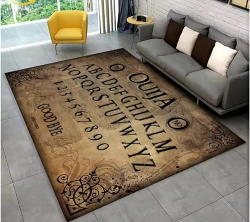 SHAOPENGA Ouija Tarot Hexerei Gothic Teppich Wohnzimmer Schlafzimmer Sofa Fußmatte Teppich rutschfeste Großflächige Bodenmatte Zuhause 60X90Cm von SHAOPENGA