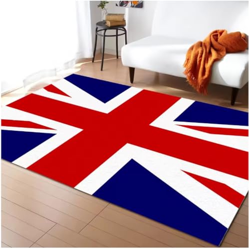 SHAOPENGA Retro Britische Flagge Muster Teppich Für Wohnzimmerteppiche Schlafzimmer Teppiche Modernes Zuhause Wohnzimmer Dekor Bodenmatte Teppich 160X230Cm von SHAOPENGA