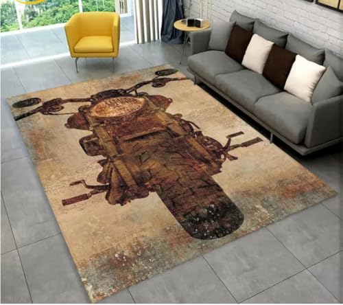 SHAOPENGA Retro Vintage Motorrad Schädel Bereich Teppich, Teppich Teppich Für Wohnzimmer Schlafzimmer Schlafzimmer Sofa Fußmatte Küche rutschfeste Bodenmatte 140X200Cm SHAOPENGA Retro Vintage Motorrad Schädel Bereich Teppich, Teppich Teppich Für Wohnzimmer Schlafzimmer Schlafzimmer Sofa Fußmatte Küche rutschfeste Bodenmatte 140X200Cm von SHAOPENGA