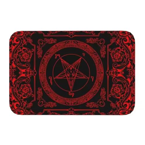SHAOPENGA Satanic Mystery Pentagramm Ziege Haustür Matte Eingangsteppich rutschfest Badezimmer Wc Küche Balkon Wohnkultur Boden 100X160Cm SHAOPENGA Satanic Mystery Pentagramm Ziege Haustür Matte Eingangsteppich rutschfest Badezimmer Wc Küche Balkon Wohnkultur Boden 100X160Cm von SHAOPENGA