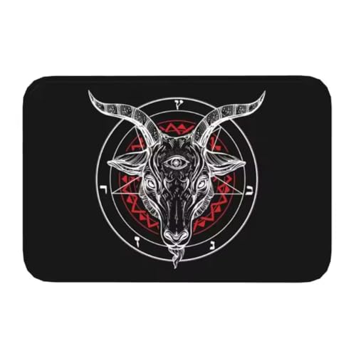 SHAOPENGA Satanic Mystery Pentagramm Ziege Haustür Matte Eingangsteppich rutschfest Badezimmer Wc Küche Balkon Wohnkultur Boden 60X90Cm SHAOPENGA Satanic Mystery Pentagramm Ziege Haustür Matte Eingangsteppich rutschfest Badezimmer Wc Küche Balkon Wohnkultur Boden 60X90Cm von SHAOPENGA