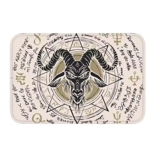 SHAOPENGA Satanisches Mysterium Pentagramm Ziege Haustür Matte Eingangsteppich rutschfest Badezimmer Wc Küche Balkon Wohnkultur Boden 200X300Cm SHAOPENGA Satanisches Mysterium Pentagramm Ziege Haustür Matte Eingangsteppich rutschfest Badezimmer Wc Küche Balkon Wohnkultur Boden 200X300Cm von SHAOPENGA