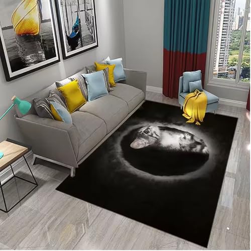 SHAOPENGA Sonne Wechselt Mond Sternenhimmel Himmlischer Teppich Für Wohnzimmer Schlafzimmer Rutschfester Weicher Teppich Küchentisch Bodenmatte 200X300Cm von SHAOPENGA