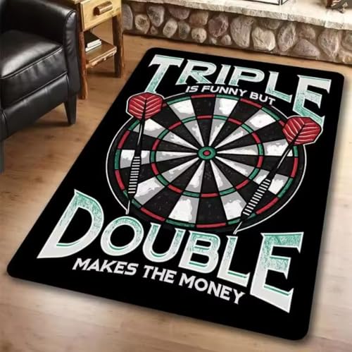 SHAOPENGA Spielzimmer Dart Teppich Für Wohnzimmer Schlafzimmer Dekorationen Sofa Tisch Großflächenteppiche Spielzimmer Bodenmatte 80X120Cm von SHAOPENGA