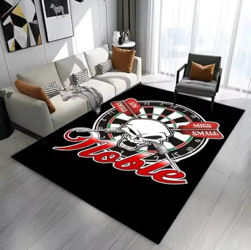SHAOPENGA Sportteppich Dart Target Muster Teppich Für Wohnzimmer Badezimmermatte Kreative Fußmatte Teppich Für Schlafzimmer Wohnkultur 80X120Cm von SHAOPENGA