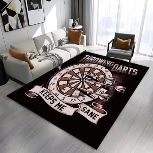 SHAOPENGA Sportteppich Dart Target Muster Teppich Für Wohnzimmer Badezimmermatte Kreativer Fußmattenteppich Für Schlafzimmer Wohnkultur 160X230Cm von SHAOPENGA