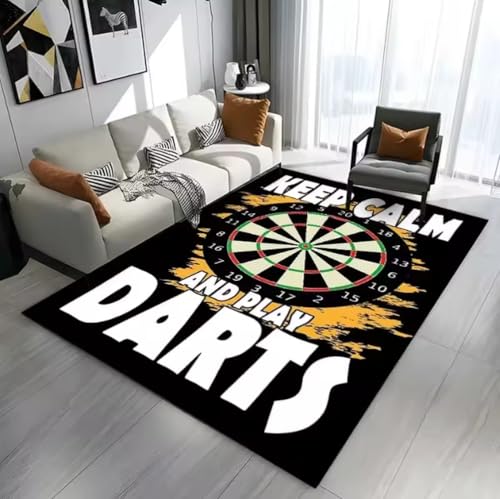 SHAOPENGA Sportteppich Dart Target Muster Teppich Für Wohnzimmer Badezimmermatte Kreativer Fußmattenteppich Für Schlafzimmer Wohnkultur 160X230Cm von SHAOPENGA