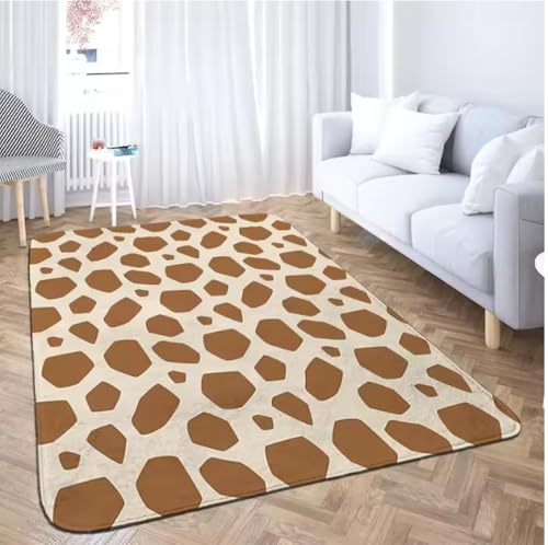 SHAOPENGA Tierhautmuster Leopardenmuster Teppich Zuhause Schlafzimmer Bodendekoration Große Matte Rutschfester Couchtisch Bereich Teppich Badezimmer Fußmatte 60X90Cm von SHAOPENGA