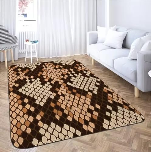 SHAOPENGA Tierhautmuster Leopardenmuster Teppich Zuhause Schlafzimmer Bodendekoration Große Matte Rutschfester Couchtisch Bereich Teppich Badezimmer Fußmatte 80X120Cm von SHAOPENGA