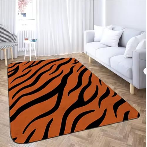SHAOPENGA Tierhautmuster Leopardenmuster Teppich Zuhause Schlafzimmer Bodendekoration Große Matte Rutschfester Couchtisch Bereich Teppich Badezimmer Fußmatte 80X150Cm von SHAOPENGA