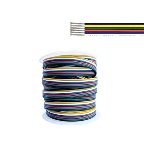 22AWG Kabel 6-polig für RGBW + CCT LED Strip/Strip Verlängerung LED RGBW CCT Strip 20m(20Meter) von SHAOYAYAZHANG