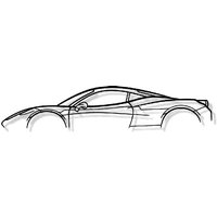 Shape Paris - Wanddekoration aus Metall – 458 italia – Wanddekoration aus Metall – 80 cm von SHAPE PARIS