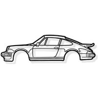 Shape Paris - Wanddekoration aus Metall – 911 Mod 930 detailliert – Metalldekoration – Auto-Silhouette – 80 cm von SHAPE PARIS