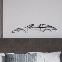 Shape Paris - Wanddekoration aus Metall – 911 targa mod 992 – Wanddekoration aus Metall – Auto-Silhouette – 80 cm Shape Paris - Wanddekoration aus Metall – 911 targa mod 992 – Wanddekoration aus Metall – Auto-Silhouette – 80 cm von SHAPE PARIS