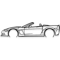 Shape Paris - metall-wandekor – detaillierte corvette C6 cabriolet – Metall-Wanddekoration – 100 cm Shape Paris - metall-wandekor – detaillierte corvette C6 cabriolet – Metall-Wanddekoration – 100 cm von SHAPE PARIS