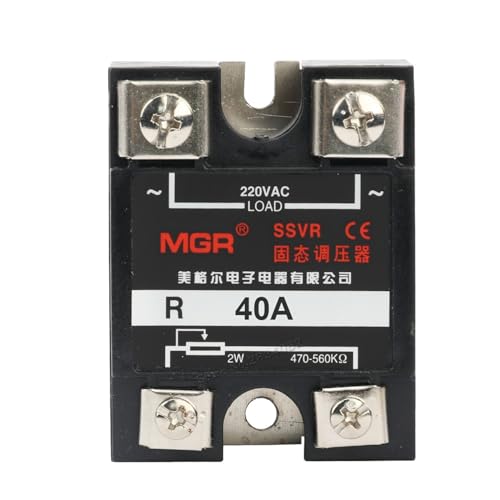 25A 40A 60A 80A 220V AC Halbleiterrelais SSVR 100A 120A 150A 200A 300A Potentiometer Einphasen-Widerstand Spannungsregler (Size : 40A) von SHAPLE