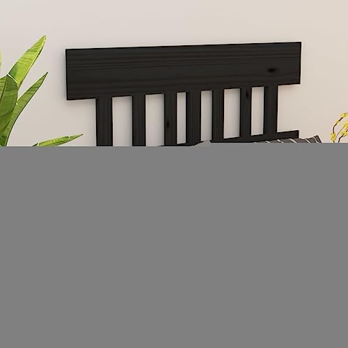 SHAPLE Kopfteile & Fußteile Bett Kopfteil Schwarz 123,5x3x81cm Massivholz Kiefer Möbel von SHAPLE