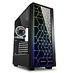 Sharkoon Computergehäuse RGB LIT 100 Midi Tower Gehärtetes Glas Schwarz von SHARKOON