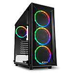 Sharkoon Computergehäuse TG4M Midi Tower Gehärtetes Glas Schwarz von SHARKOON