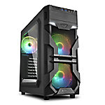 Sharkoon Computergehäuse VG7-W Midi Tower Gehärtetes Glas Schwarz von SHARKOON
