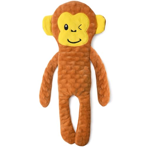 SHARLOVY Hundespielzeug ohne Füllung, quietschend für große Hunde, Affen-Hundespielzeug für Langeweile, knisterndes Welpen-Beißspielzeug, um sie beschäftigt zu halten, interaktives von SHARLOVY