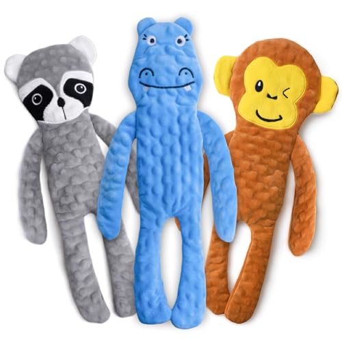 SHARLOVY Hundespielzeug ohne Füllung, quietschend für große Hunde, knisterndes Spielzeug für Welpen, interaktives Plüsch, langlebig, für Aggressive Kauer SHARLOVY Hundespielzeug ohne Füllung, quietschend für große Hunde, knisterndes Spielzeug für Welpen, interaktives Plüsch, langlebig, für Aggressive Kauer von SHARLOVY