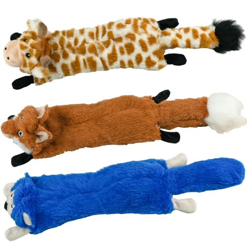 SHARLOVY Quietschendes Hundespielzeug, Keine Füllung, 3 Stück, Hundespielzeug für kleine Hunde, langlebiges Kauspielzeug, Plüsch, niedliche Tiere, Welpenspielzeug zum SHARLOVY Quietschendes Hundespielzeug, Keine Füllung, 3 Stück, Hundespielzeug für kleine Hunde, langlebiges Kauspielzeug, Plüsch, niedliche Tiere, Welpenspielzeug zum von SHARLOVY