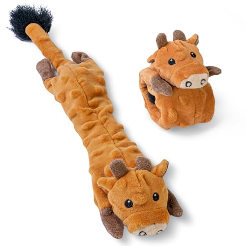 SHARLOVY Quietschendes Spielzeug für Hunde, Kuh, knisterndes Hundespielzeug, Blasen-Plüsch, Haustierspielzeug, Welpenspielzeug zum Zahnen, Keine Füllung, Hundespielzeug, Kauspielzeug für mittelgroße SHARLOVY Quietschendes Spielzeug für Hunde, Kuh, knisterndes Hundespielzeug, Blasen-Plüsch, Haustierspielzeug, Welpenspielzeug zum Zahnen, Keine Füllung, Hundespielzeug, Kauspielzeug für mittelgroße von SHARLOVY