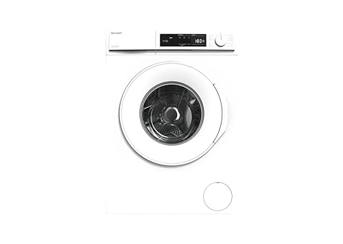Sharp ES-NFA814WWNA-DE Waschmaschine Frontlader/A / 8 kg / 1400 U/min/Inverter Motor / 15 Programme inkl. 12 min Kurzprogramm/AquaStop/Weiß von SHARP