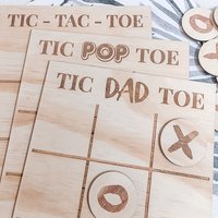 Tic Dad/Pop/Tac Toe Brettspiel Ll Personalisiert Vatertag Geschenke Für Papa Opa Mohn Ihn Pop von SHARTRUESE