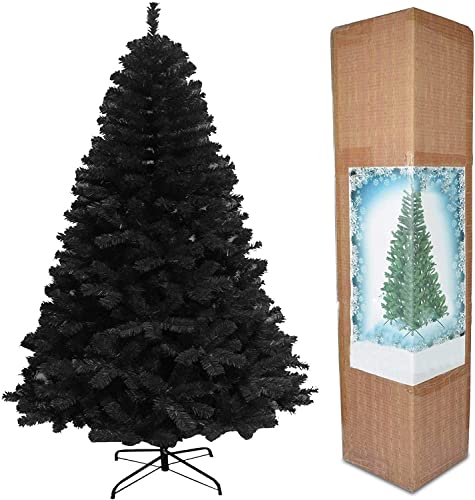 5 ft Weihnachtsbaum schwarz Künstlicher Baum 390 Spitzen mit Metall Ständer von SHATCHI