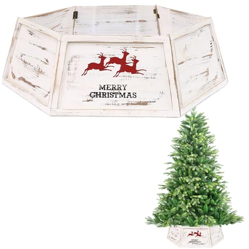 80 cm Weihnachtsbaumrock Faltbare Holzkiste Weihnachtsbaum Ständer Basis Abdeckung Baumkragen Stamm Korb Ring für Baumschmuck 80 cm Weihnachtsbaumrock Faltbare Holzkiste Weihnachtsbaum Ständer Basis Abdeckung Baumkragen Stamm Korb Ring für Baumschmuck von SHATCHI