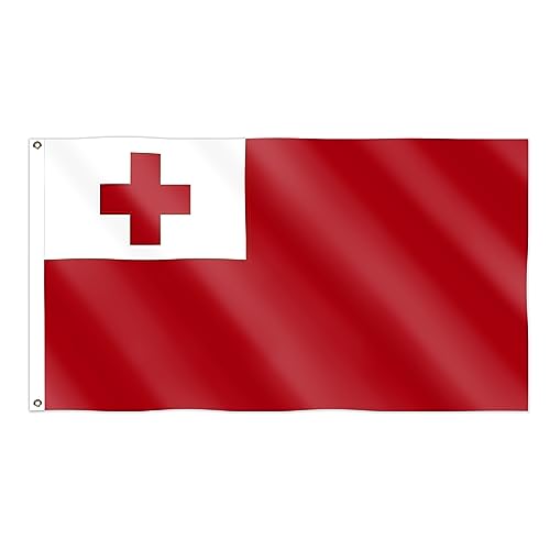 SHATCHI Tonga Nationalflaggen für Rugby, Cricket, Fußball, Sport 2023 Weltmeisterschaft, Fan-Unterstützung, Tischabdeckung, Polyester, 152 x 91 cm von SHATCHI