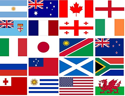 SHATCHI 11223 Rugby 2019 Cup Japan 6 Meter Wimpelkette 20 Länder National World Championship Banner 14 x 21 cm Flaggen Polyester Girlande Sport Event Party Dekorationen Multi SHATCHI 11223 Rugby 2019 Cup Japan 6 Meter Wimpelkette 20 Länder National World Championship Banner 14 x 21 cm Flaggen Polyester Girlande Sport Event Party Dekorationen Multi von SHATCHI