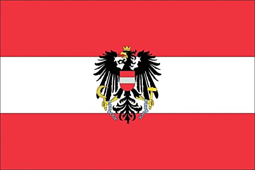 Österreichische Nationalflagge mit Ösen, für Sportveranstaltungen, Kneipen, Grillpartys, Rugby, Fußball, Sport, Weltmeisterschaft 2023, 152 x 91 cm, Fan-Unterstützung, Tischabdeckung von SHATCHI
